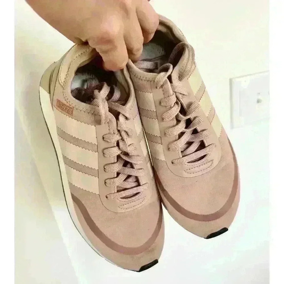 Adidas tennis shoes cute pink good condition running exercise 7.5 womens n 5923 - Picture 5 of 10